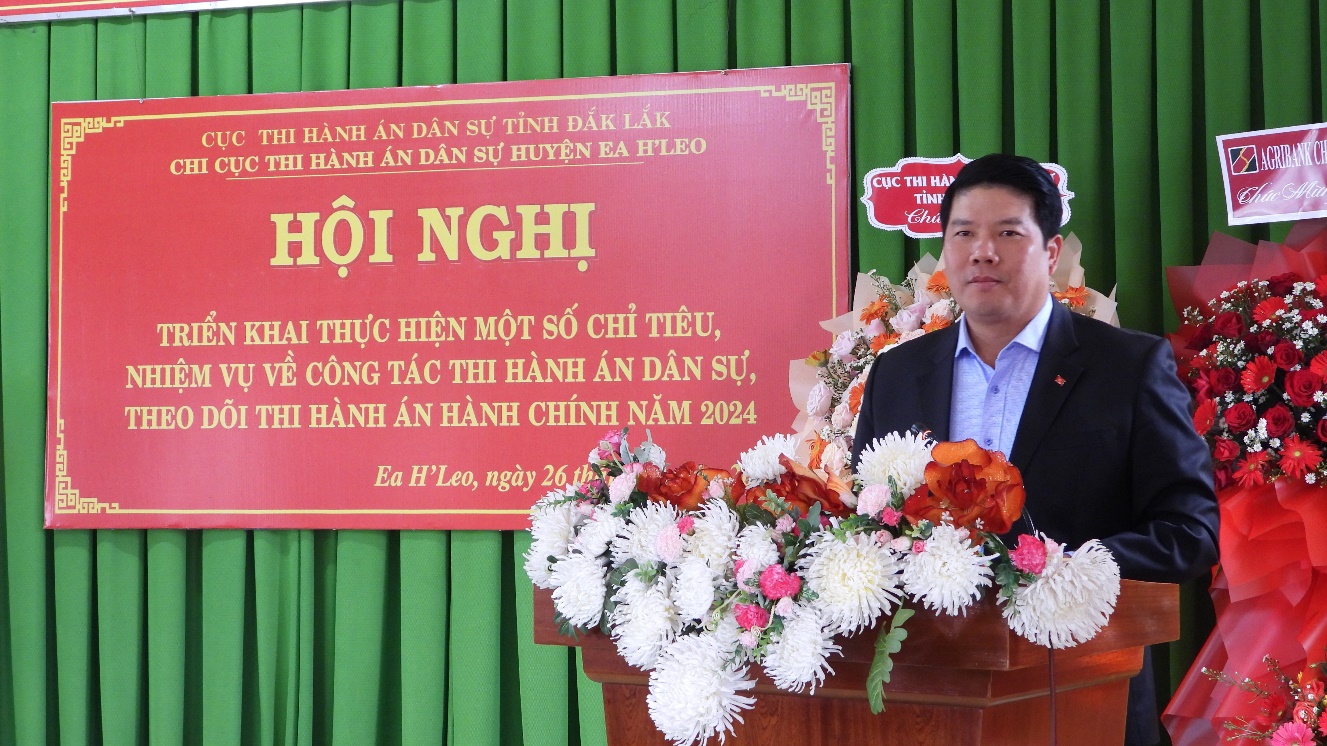 Chi cục thi hành án Dân sự huyện Ea H’Leo triển khai công tác thi hành án, theo dõi thi hành án hành chính năm 2024